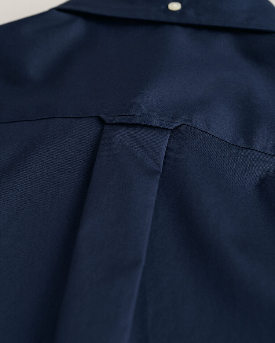 camisa oxford pinpoint de corte regular - azul marinho