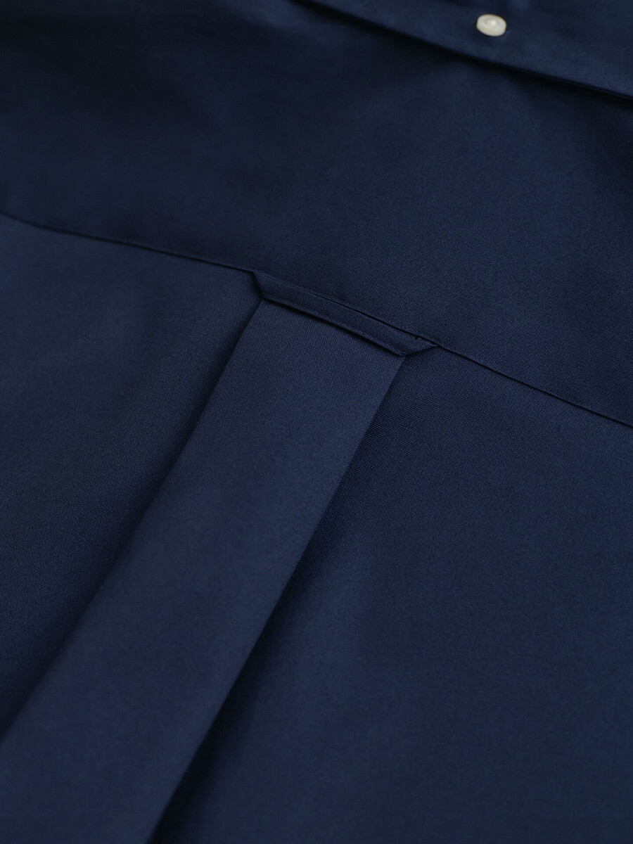 camisa oxford pinpoint de corte regular - azul marinho