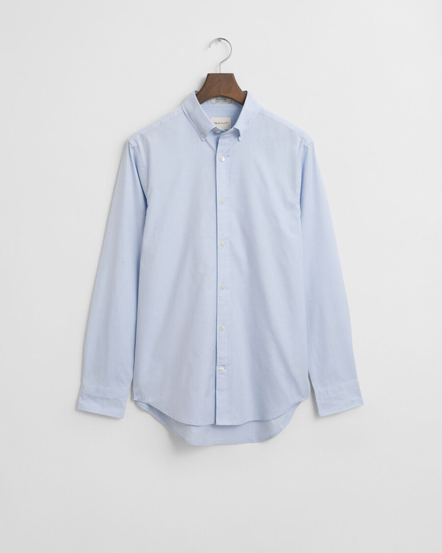 camisa oxford pinpoint de corte regular - azul claro