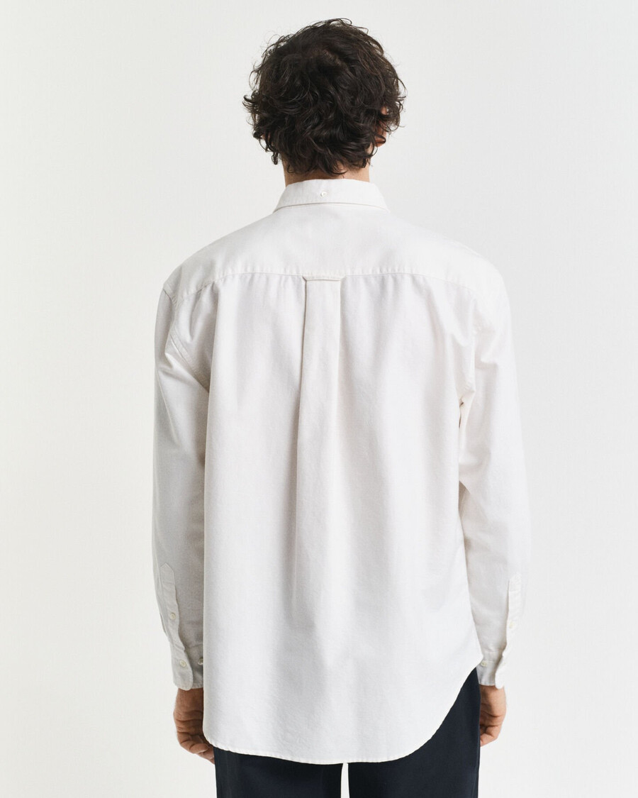 camisa oxford heritage relaxed fit - cor casca de ovo