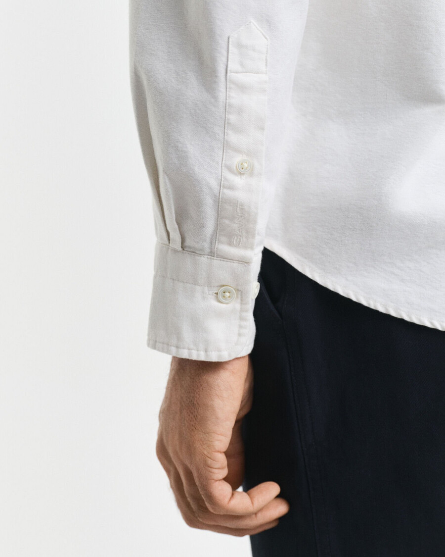 camisa oxford heritage relaxed fit - cor casca de ovo