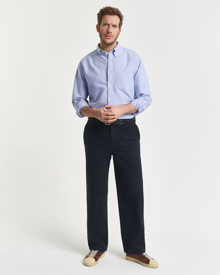 camisa oxford heritage relaxed fit - azul myosotis