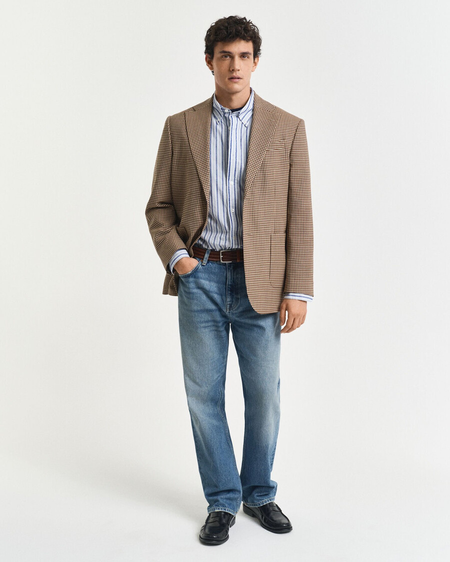 camisa listrada texturizada de modelagem relaxada - cor creme