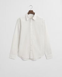 camisa de corte regular com microestampa - cor casca de ovo