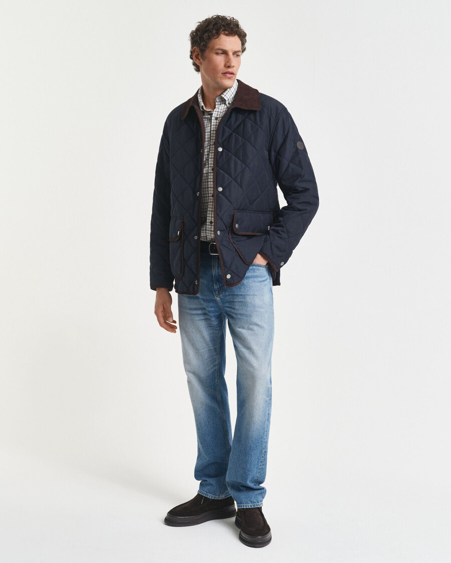camisa de sarja xadrez tattersall de corte regular - clear sky