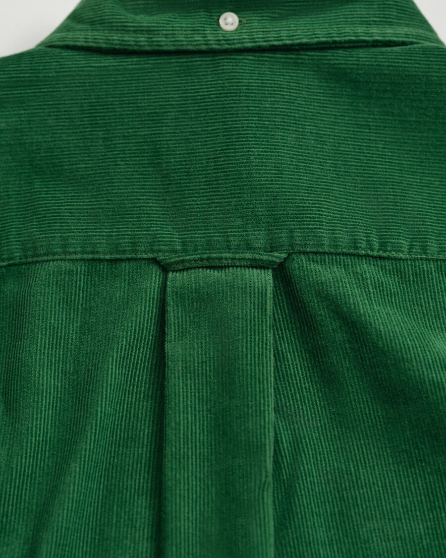 camisa de veludo cotelê de corte regular - verde grama