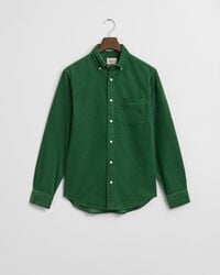 camisa de veludo cotelê de corte regular - verde grama