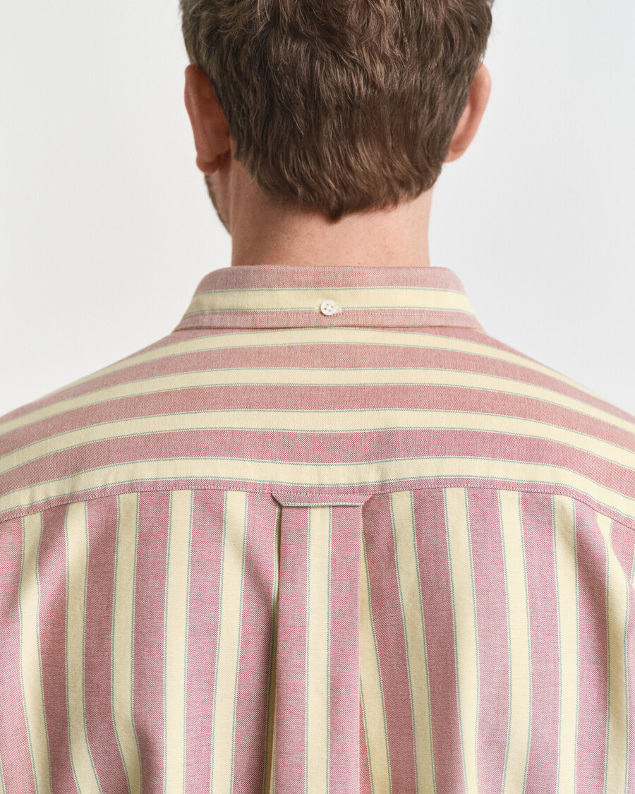 camisa oxford heritage listrada de corte relaxado - ferrugem moderna
