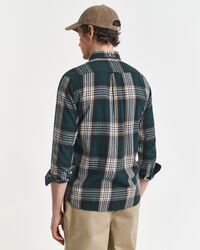 camisa xadrez de flanela estilo ventosa corte regular - verde tartan