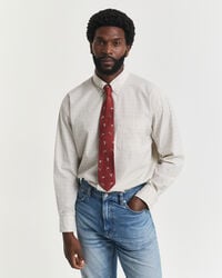 camisa oxford de luxo xadrez com modelagem oversized - branco marfim