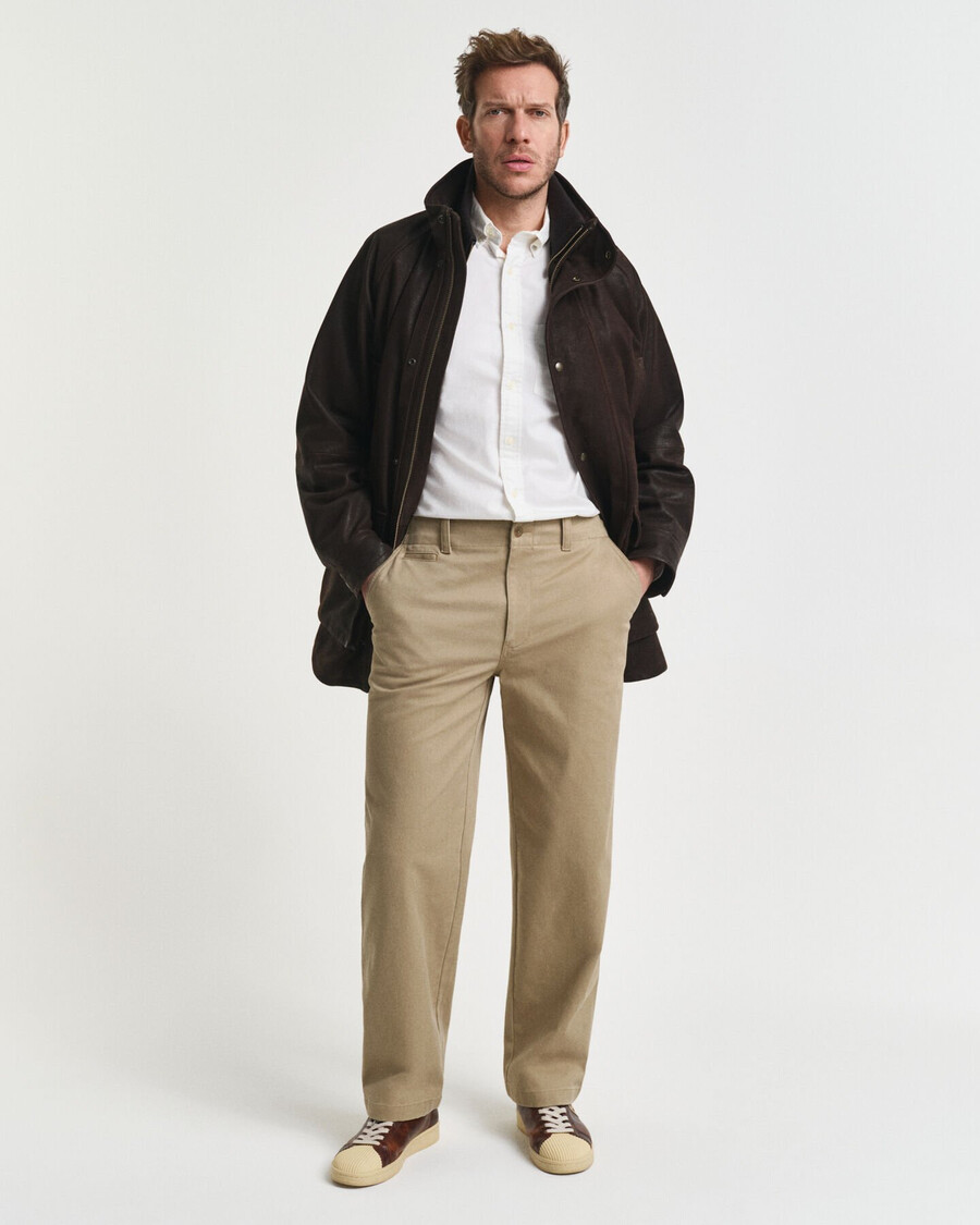camisa oxford de corte regular - cor casca de ovo
