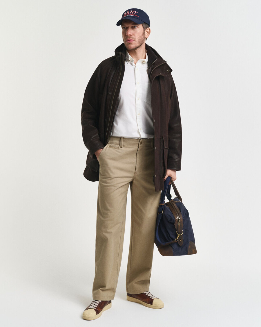 camisa oxford de corte regular - cor casca de ovo