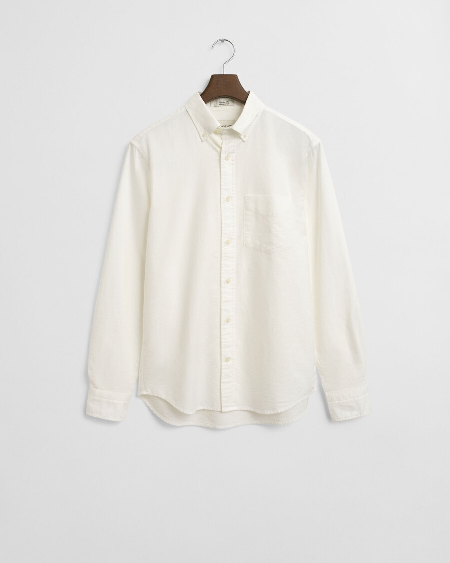 camisa oxford de corte regular - cor casca de ovo