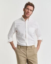 camisa oxford de corte regular - cor casca de ovo