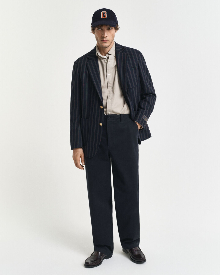 camisa de veludo cotelê de algodão com corte regular - bege acinzentado