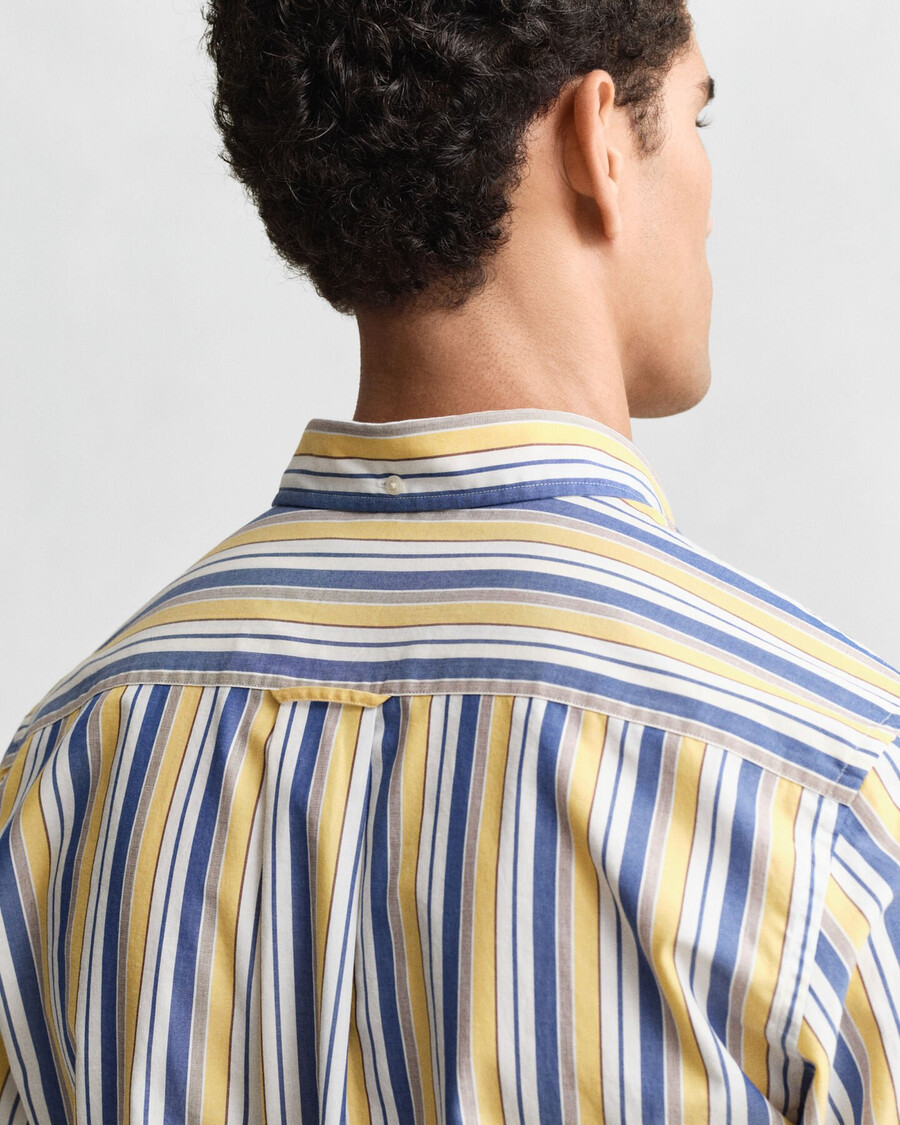 camisa listrada de popeline com corte regular - tom desbotado.