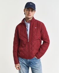casaco corta-vento acolchoado - vermelho volumoso
