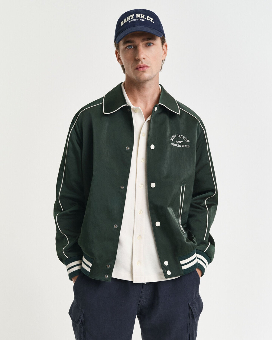 jaqueta varsity sport club - verde xadrez