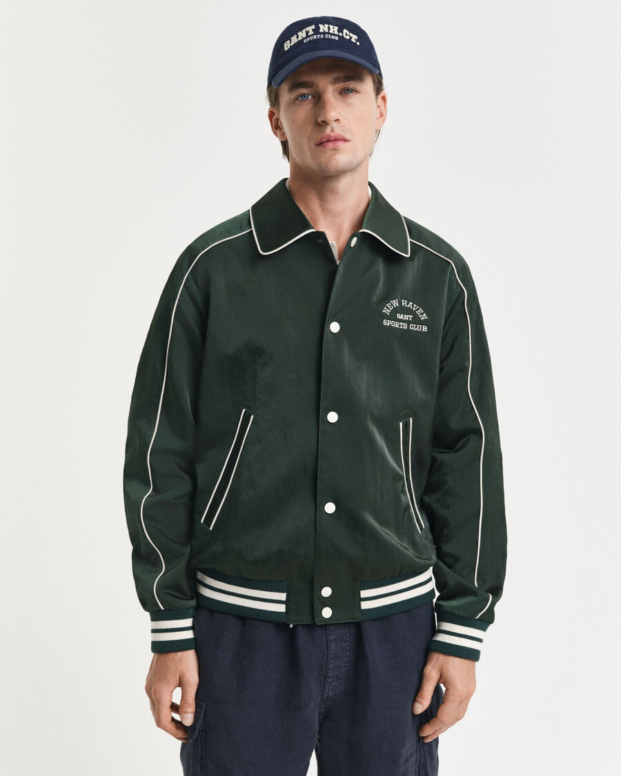 jaqueta varsity sport club - verde xadrez