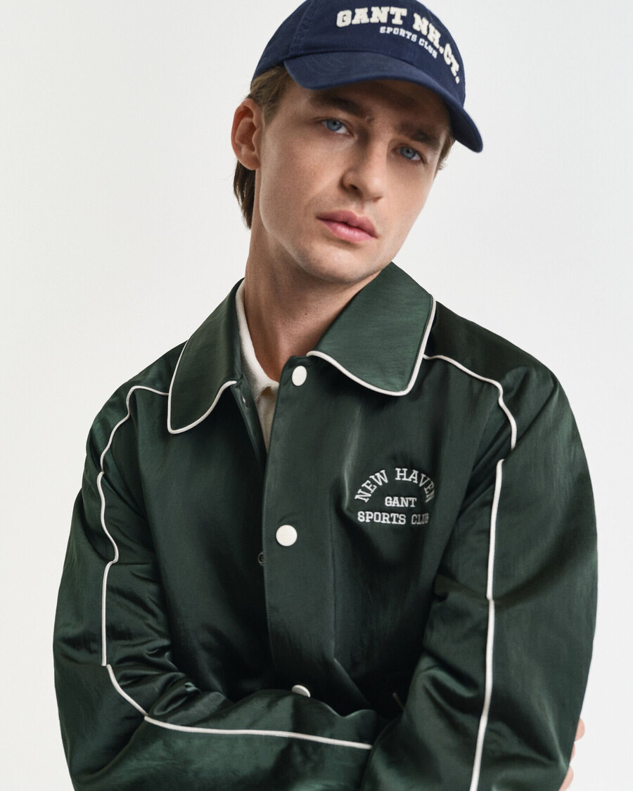 jaqueta varsity sport club - verde xadrez