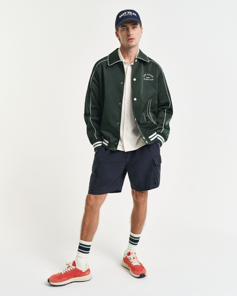 jaqueta varsity sport club - verde xadrez