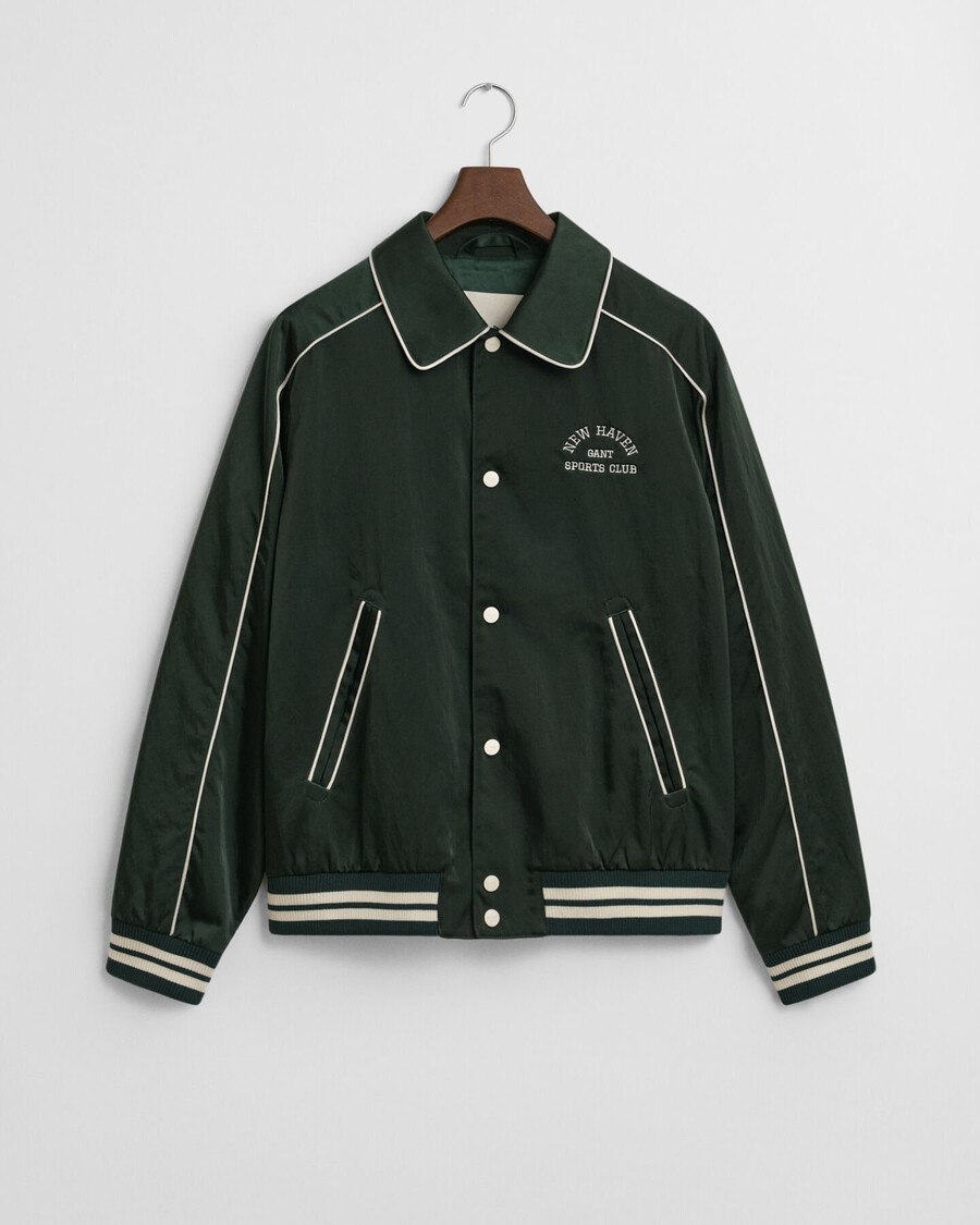 jaqueta varsity sport club - verde xadrez