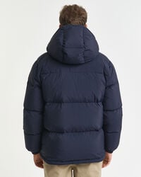 jaqueta puffer de plumas - azul noite