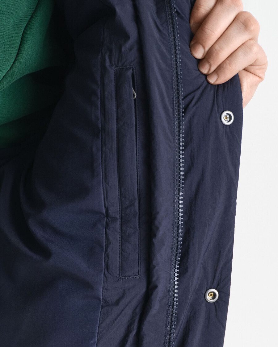 jaqueta puffer de plumas - azul noite