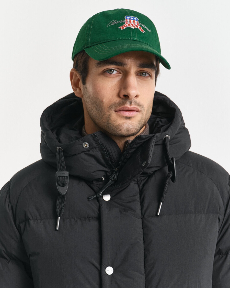 jaqueta puffer de plumas - preta