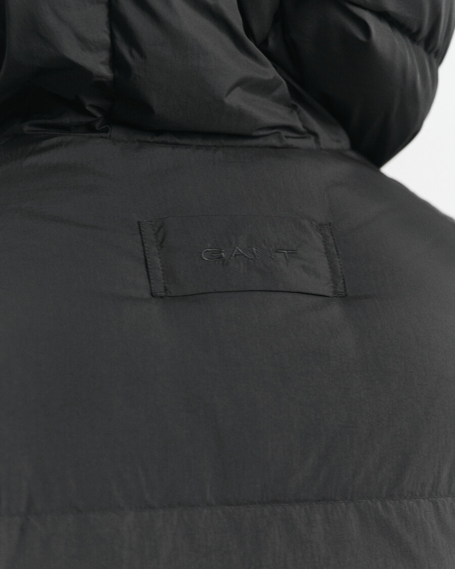 jaqueta puffer de plumas - preta