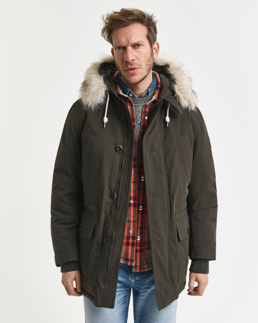parka acolchoada - verde musgo escuro