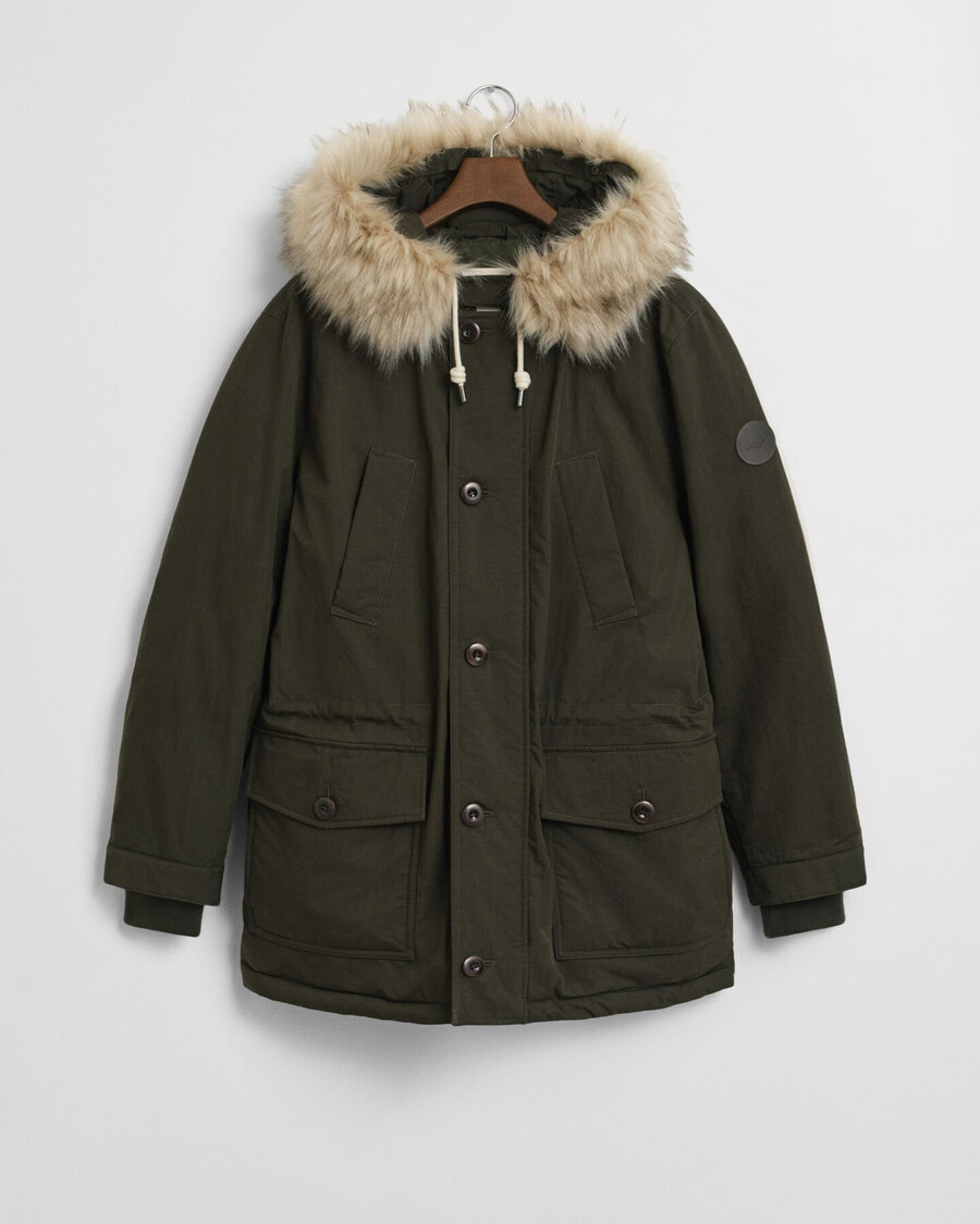 parka acolchoada - verde musgo escuro