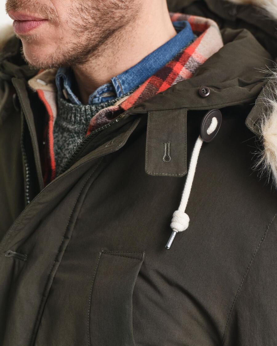 parka acolchoada - verde musgo escuro