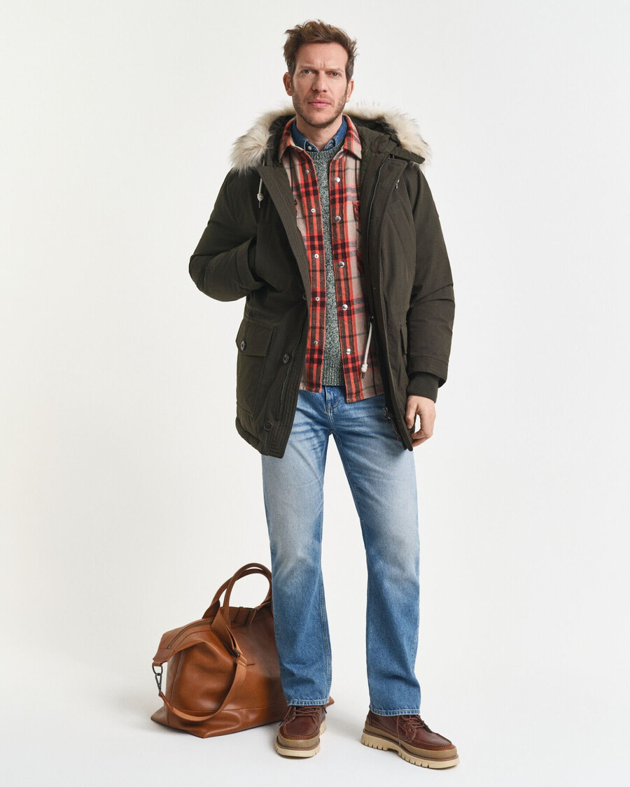 parka acolchoada - verde musgo escuro