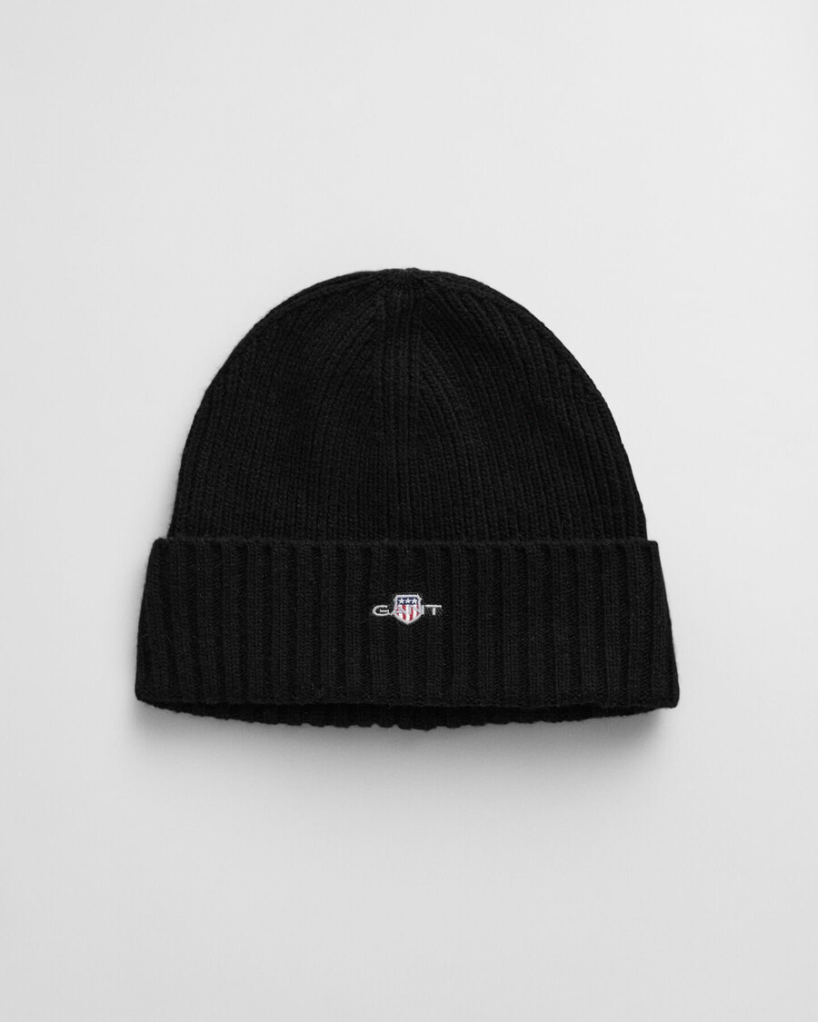 gorro de lã shield - preto