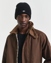 gorro de lã shield - preto