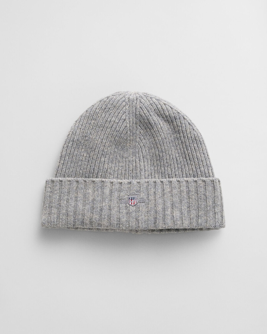 gorro de lã shield - cinza mesclado
