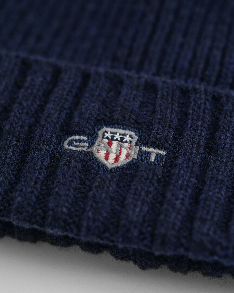 gorro de lã shield - marine