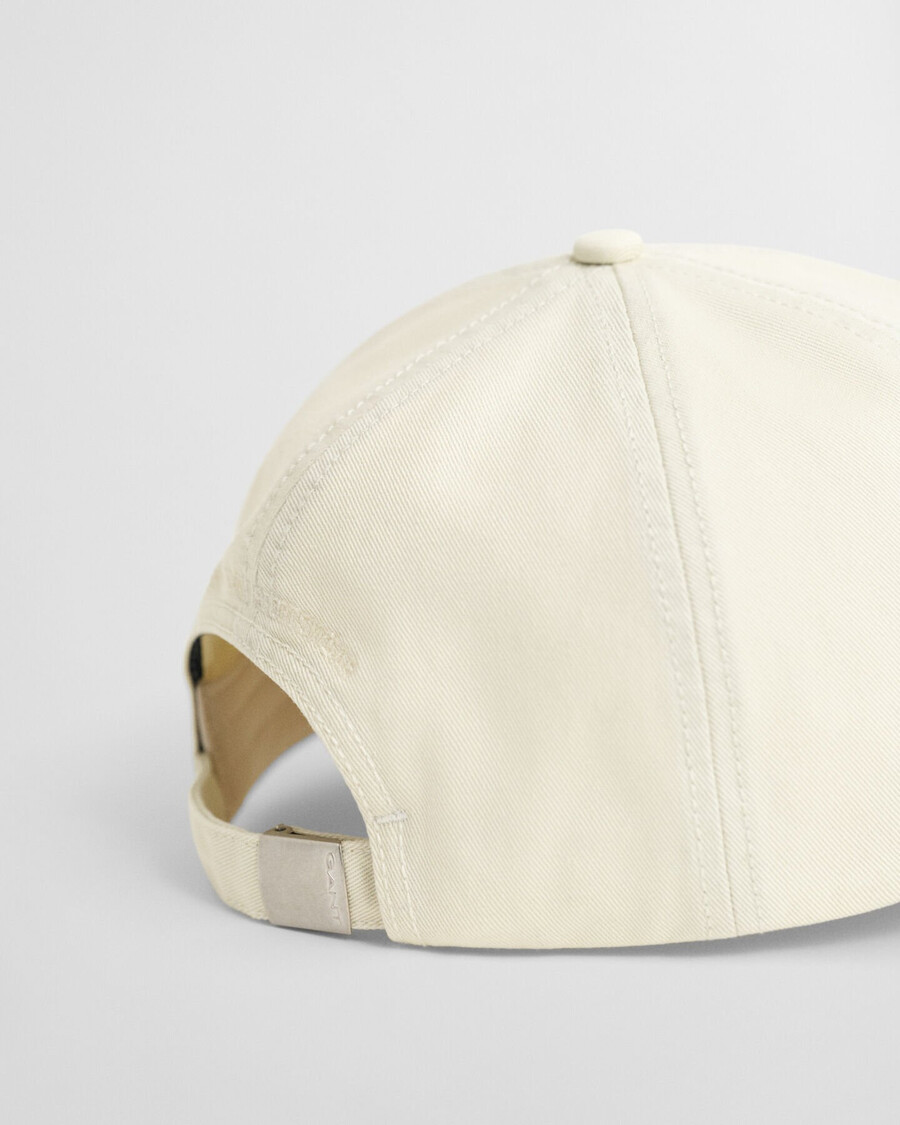 boné de sarja de algodão com estampa gráfica - creme