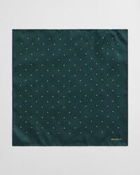lenço de bolso com estampa de bolinhas - verde xadrez