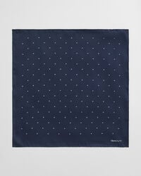 lenço de bolso com estampa de bolinhas - azul-marinho