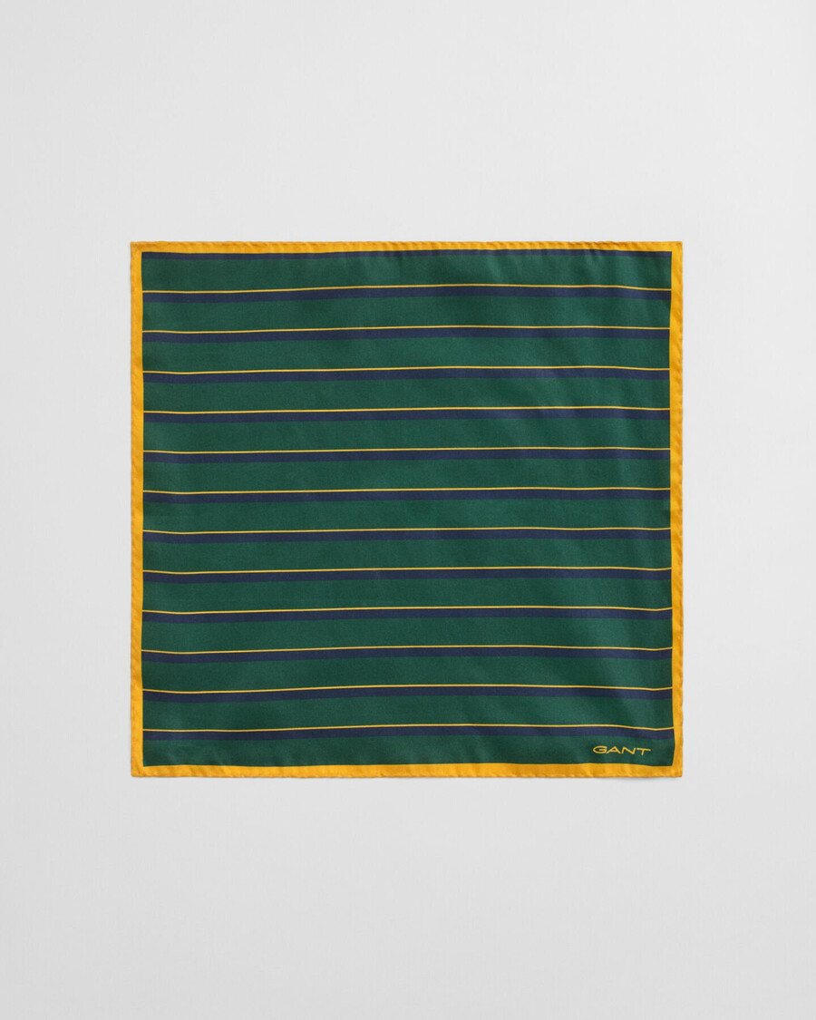 lenço de bolso listrado - verde floresta