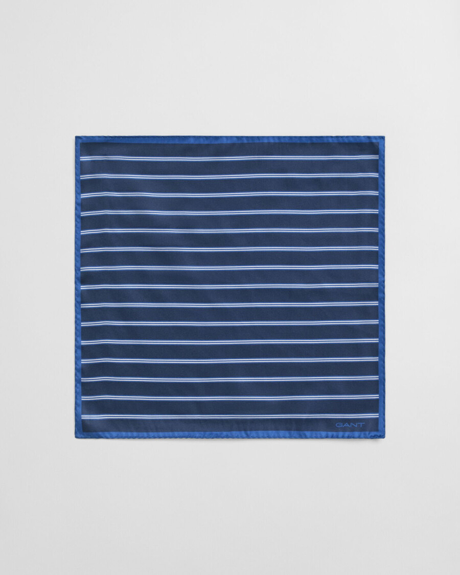 lenço de bolso listrado - azul-marinho