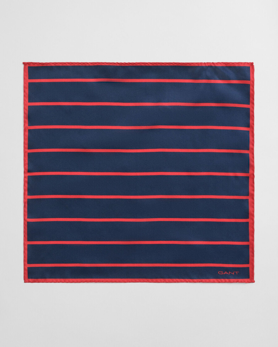lenço de bolso listrado - vermelho rubi
