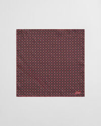 lenço de bolso com estampa foulard - vermelho encorpado