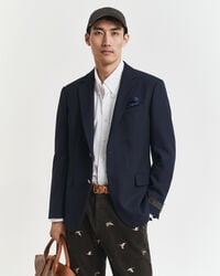 slim fit club bazer - azul noite