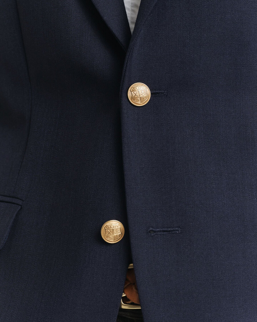 slim fit club bazer - azul noite