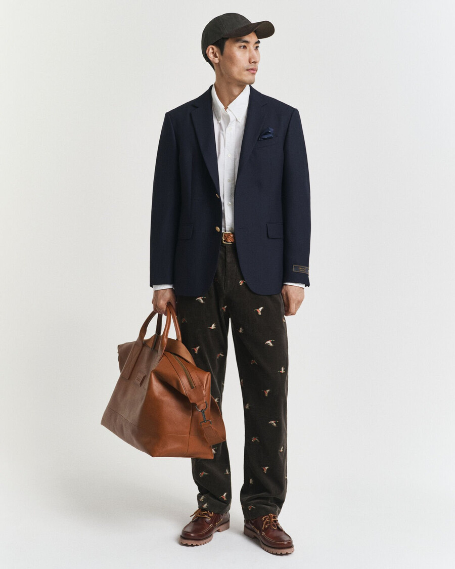 slim fit club bazer - azul noite
