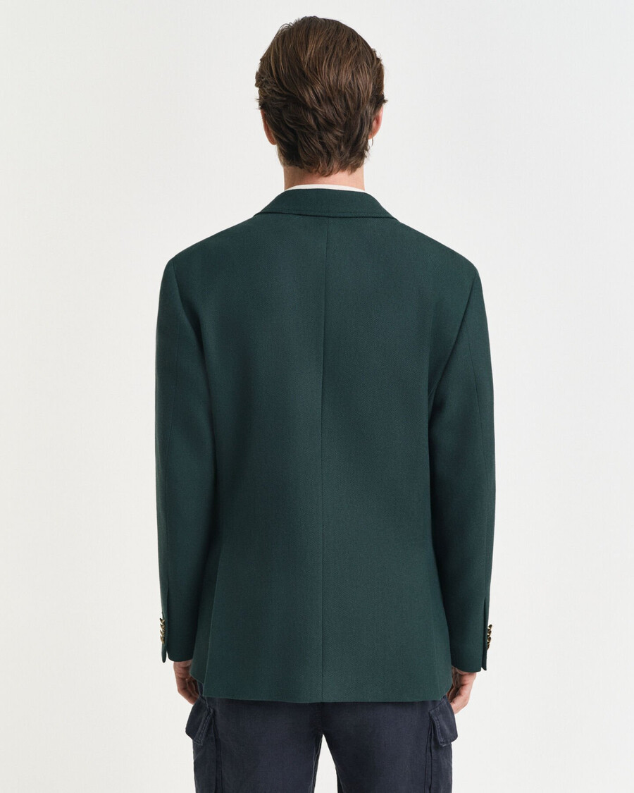 blazer club slim fit em algodão - verde xadrez