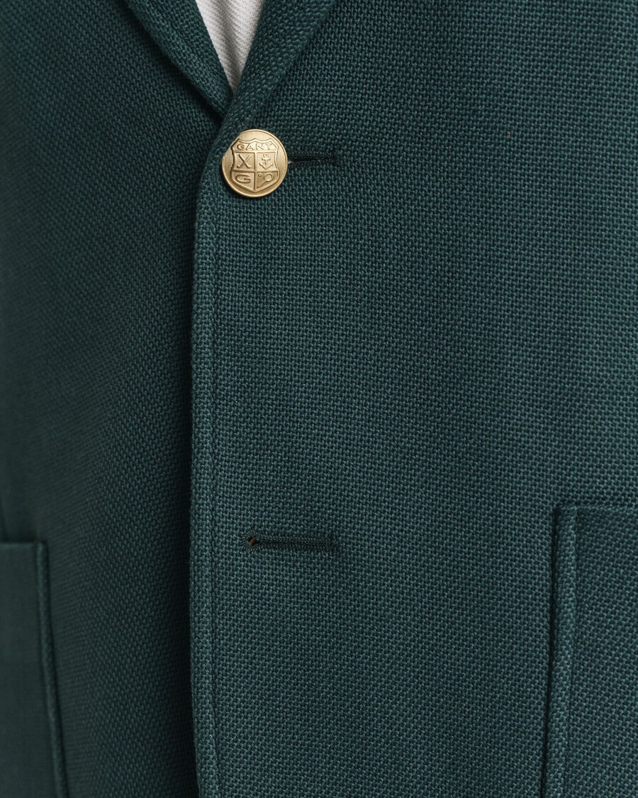 blazer club slim fit em algodão - verde xadrez
